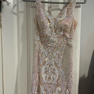 Sequin holographic mini dress -Perfect for sweet 16s / junior prom etc